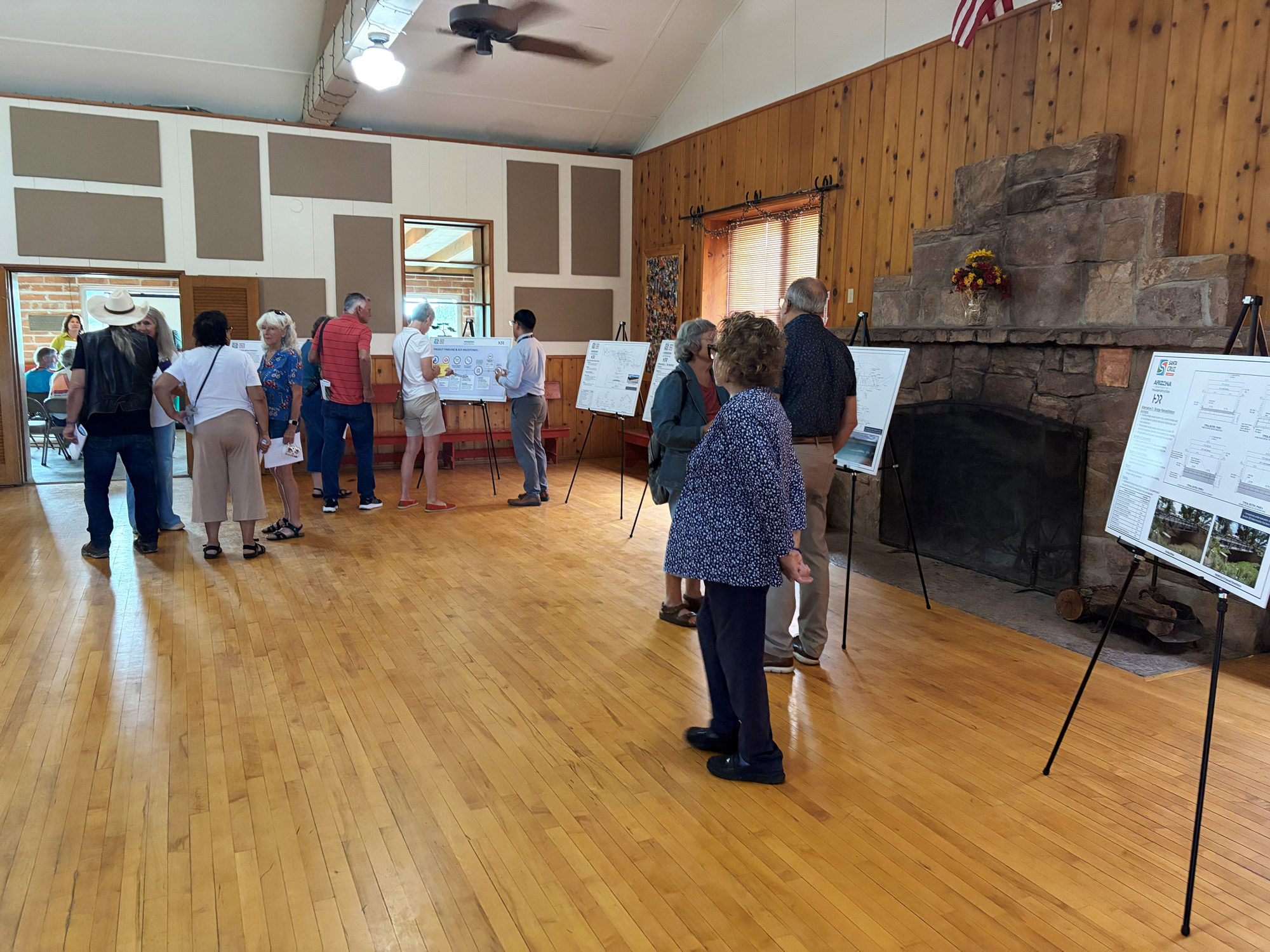 People at the open house meeting